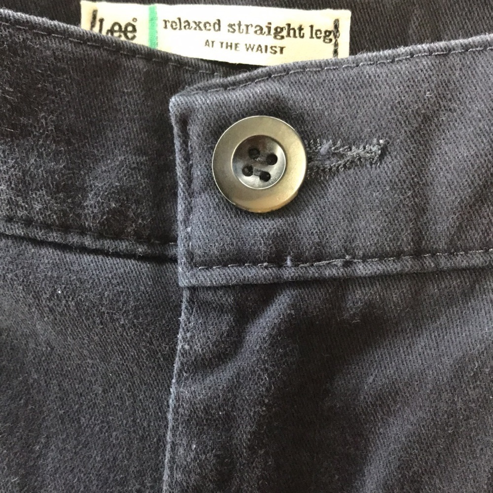 LEE—RELAXED STRAIGHT LEGS—“AT THE WAIST”—Women’s Navy Blue Pants—10Med - Picture 6 of 15